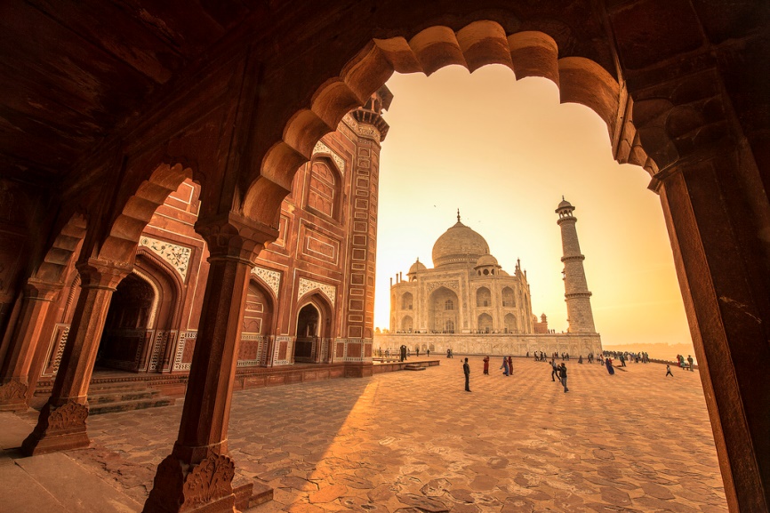 sunrise taj mahal